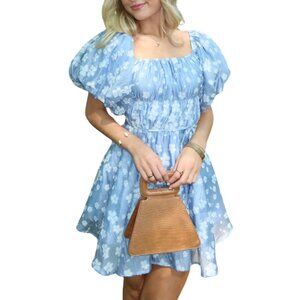 Vestique Blue Fit & Flare Dress